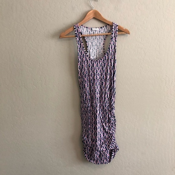 SOFT Joie Gray Bond Lattice Print Dress - Picture 4 of 6